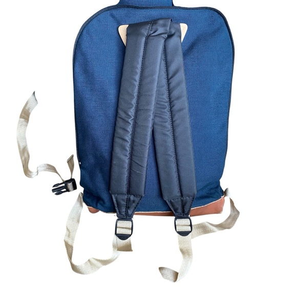 Eastpak Travel Bag Carry On Backpack Zip Off Pack 4-1 Navy Blue Leather Handles - Picture 12 of 15